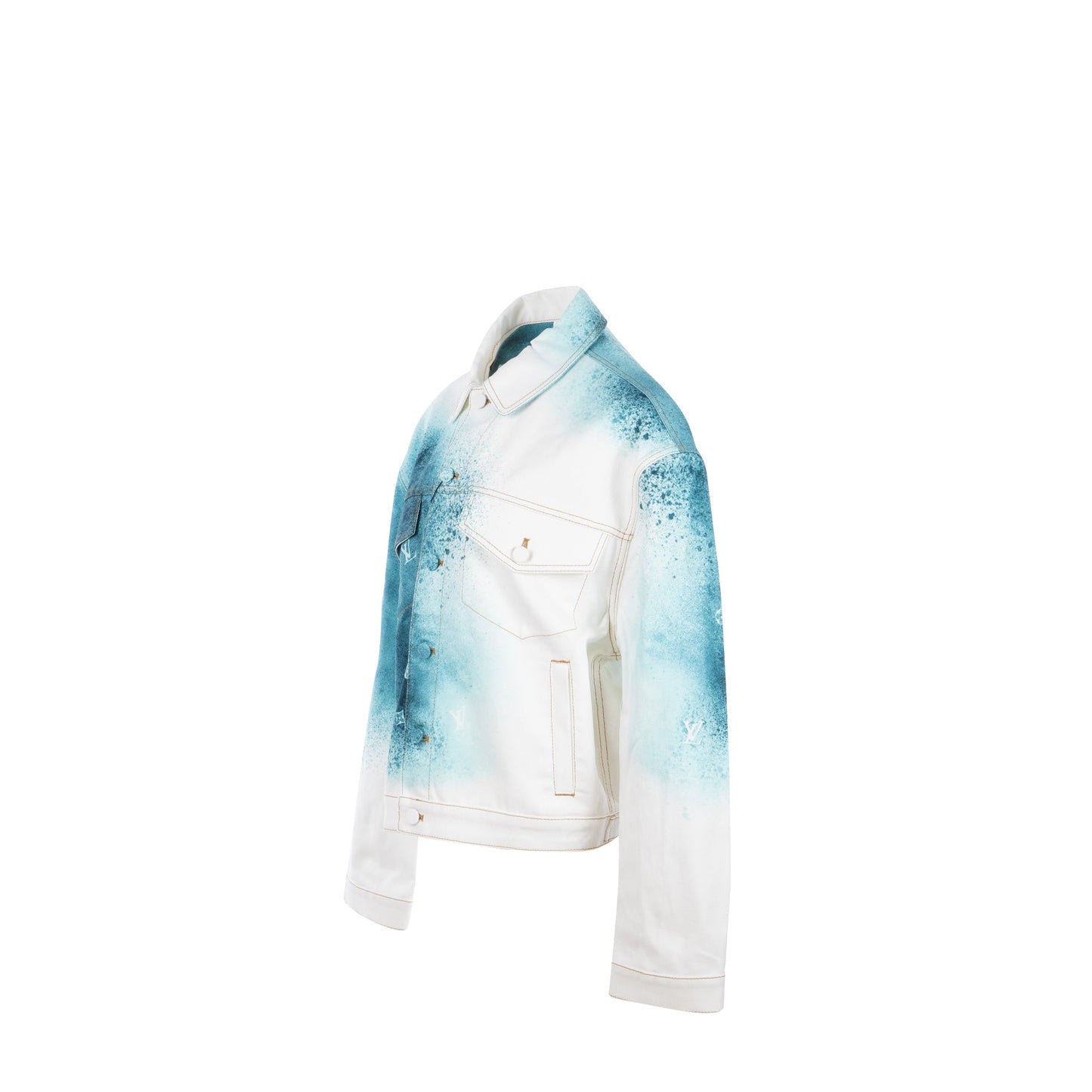 Louis Vuitton Size 48 Spray Denim Jacket Cotton Multicolour