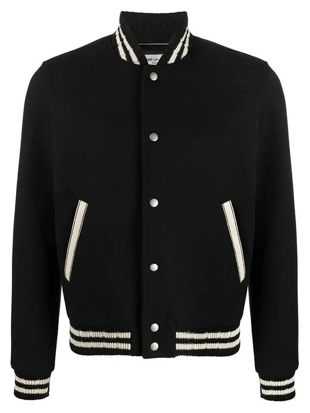 Luxury Saint Laurent Trending 2025 Teddy Wool Bomber Jacket  Black