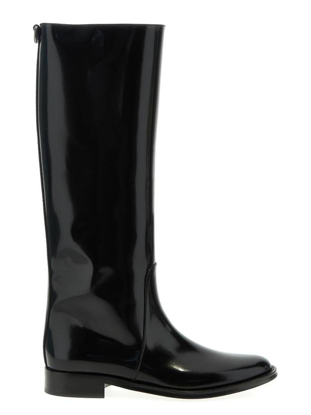 Luxury Saint Laurent Trending 2025 Hunt Leather Long Boots Black