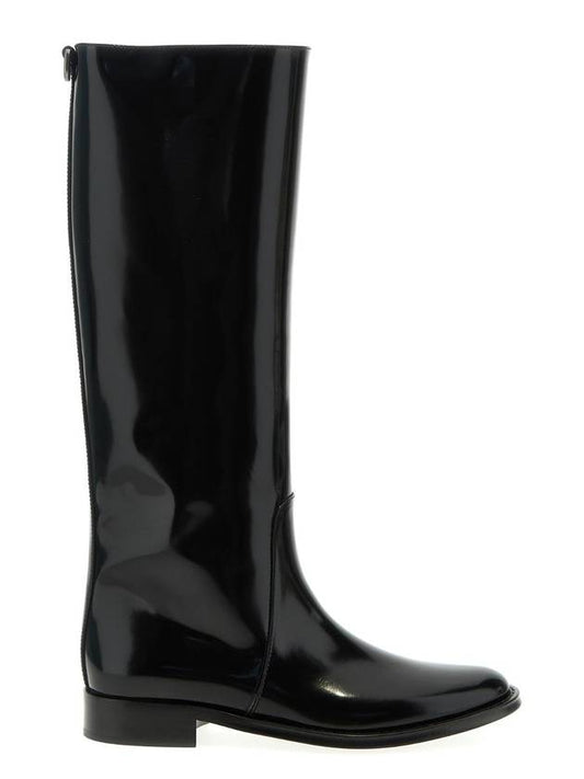 Luxury Saint Laurent Trending 2025 Hunt Leather Long Boots Black