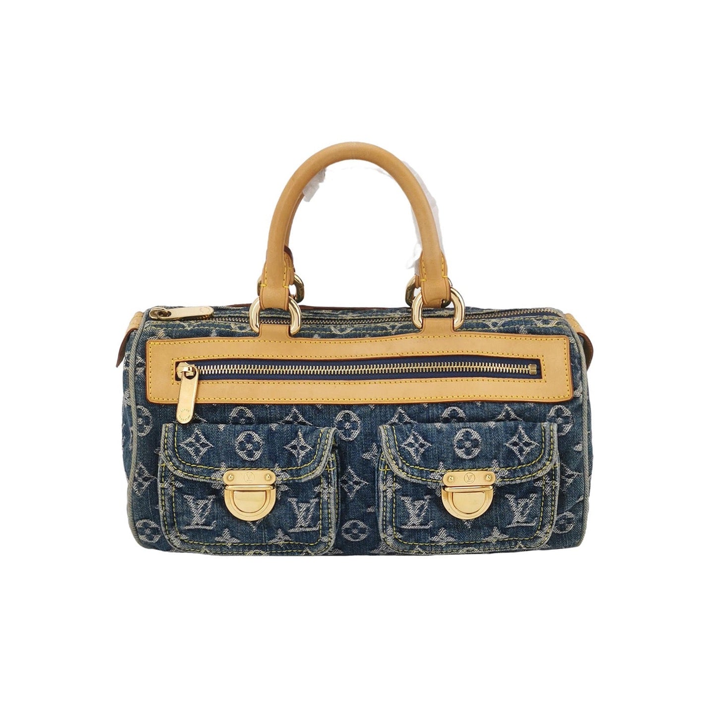 Louis Vuitton Blue Denim Neo Speedy Boston Bag