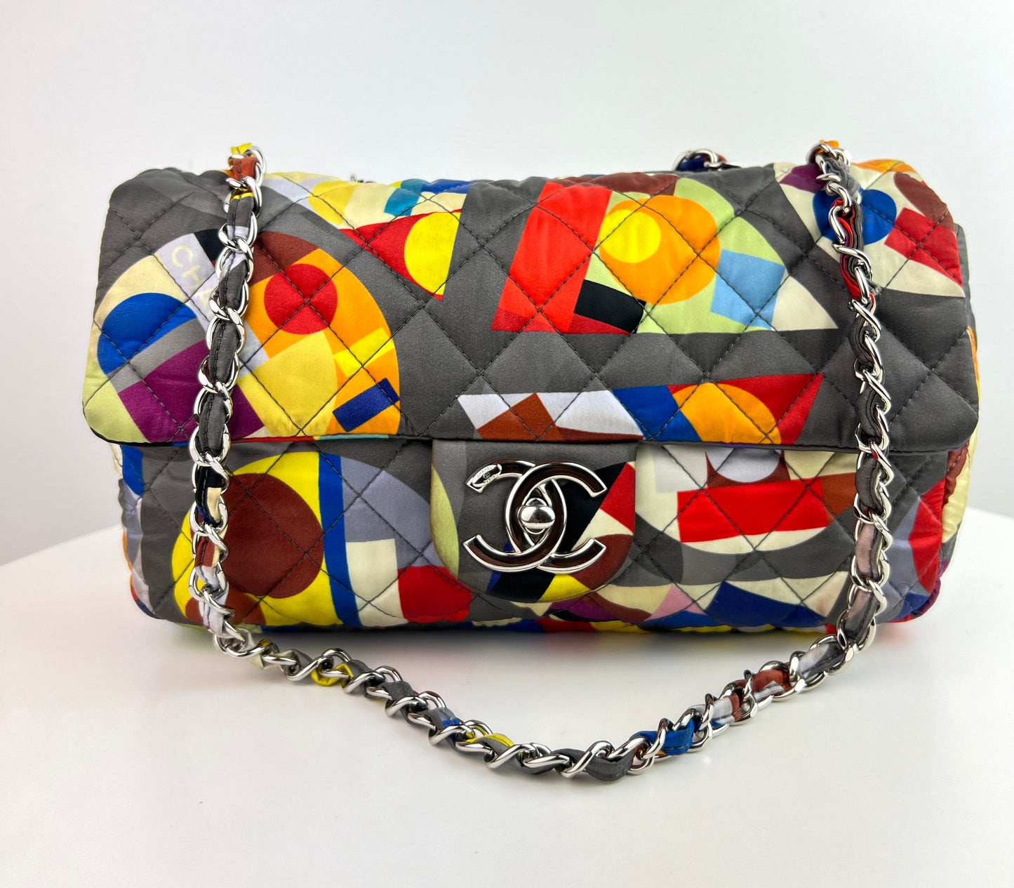 Chanel Nylon Printed Small Coco Color Flap Multicolor