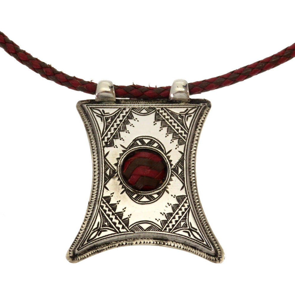 HERMES Necklace Silver Silver Touareg braided vintage Women(Unisex)
