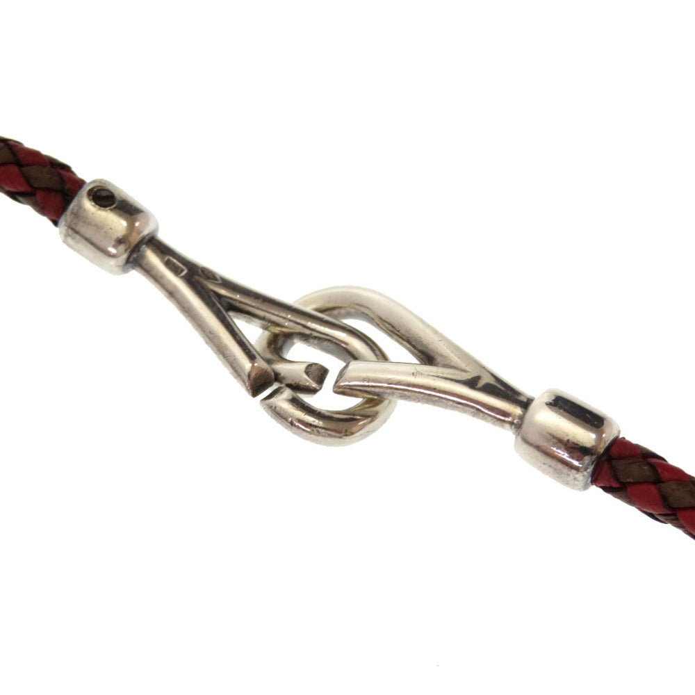 HERMES Necklace Silver Silver Touareg braided vintage Women(Unisex)