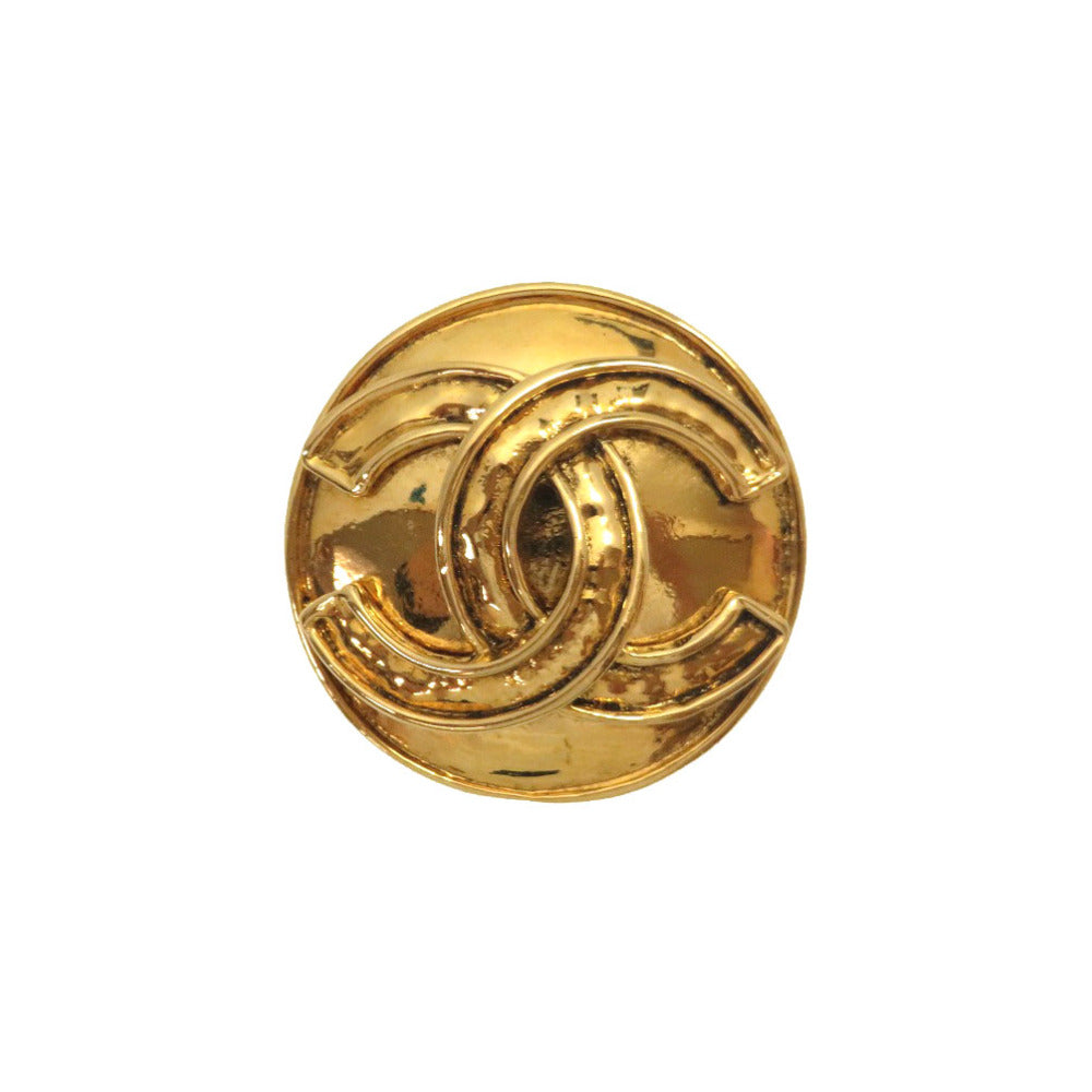 CHANEL Brooch metal gold COCO Mark vintage Women