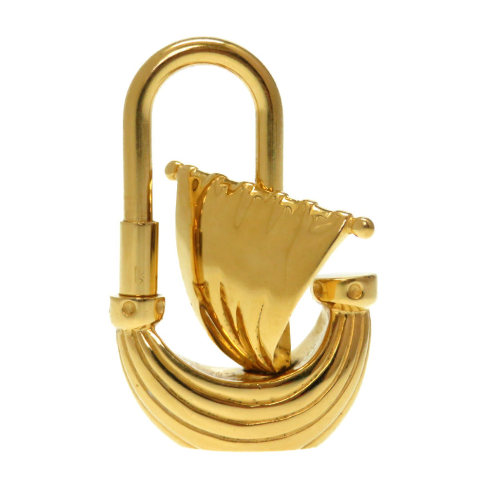 HERMES key ring metal gold Paris Air Paris Wind Sailing Ship Yacht Cadena Charm Women