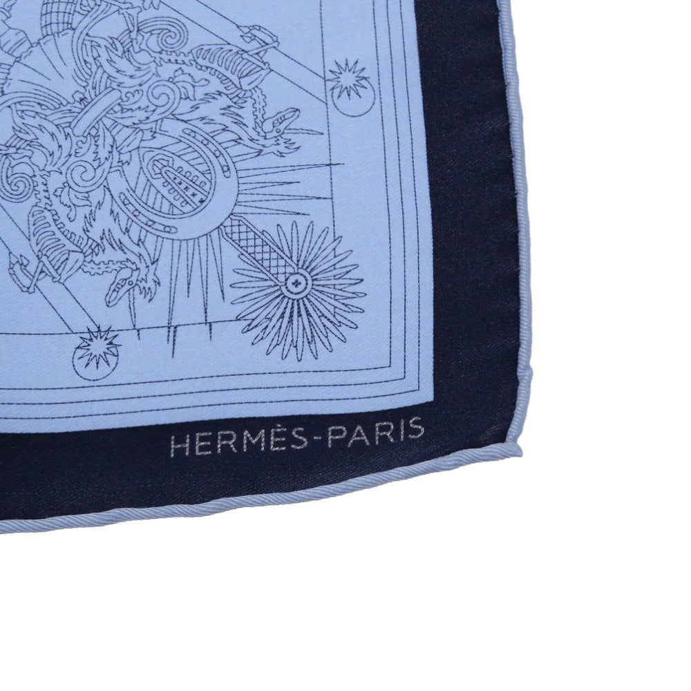 HERMES scarf silk Marin Carre45 Petit boyfriend C'est La Fete Serafit Women(Unisex)
