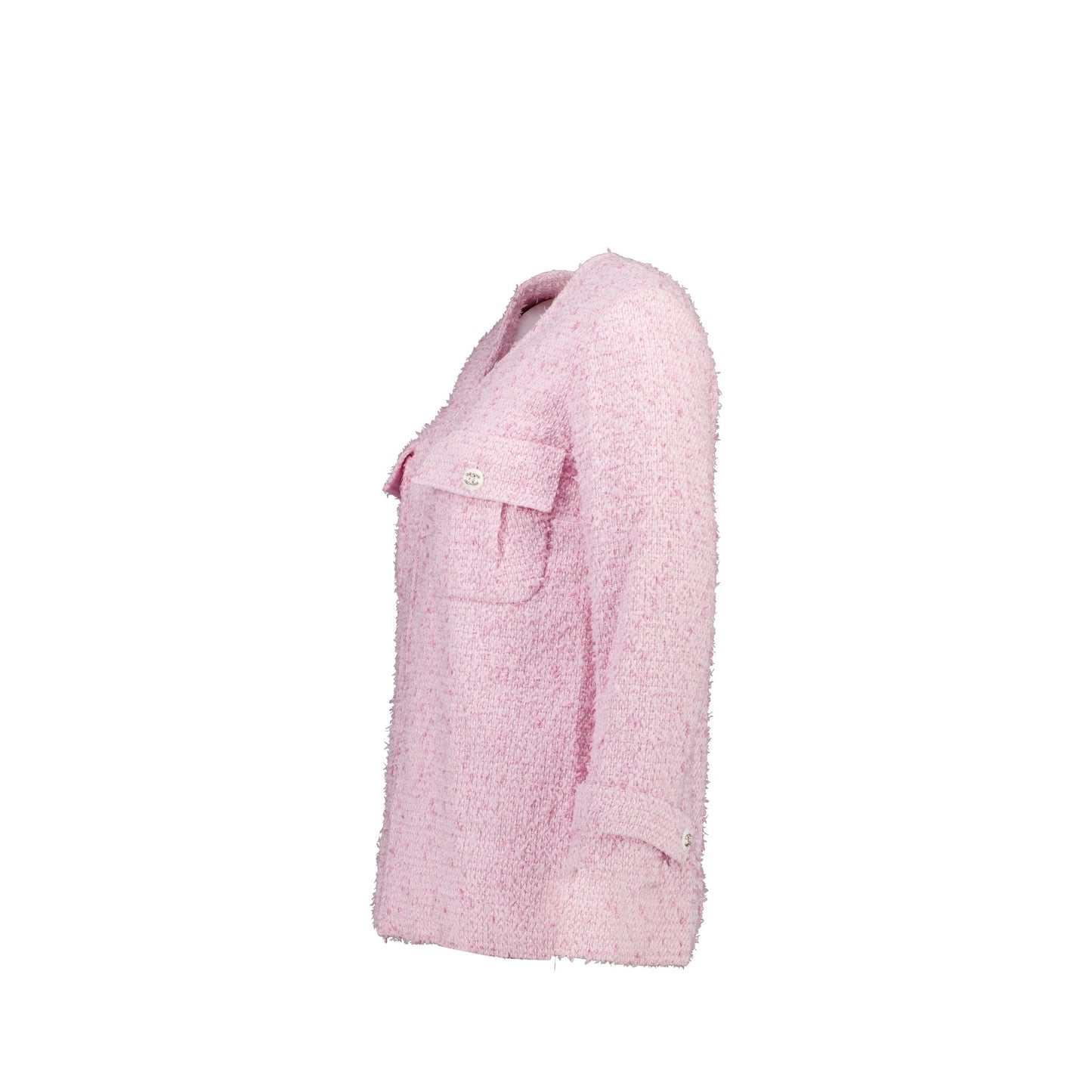 Chanel 21C Size 34 Jacket Polyamide/cotton/silk Pink/White