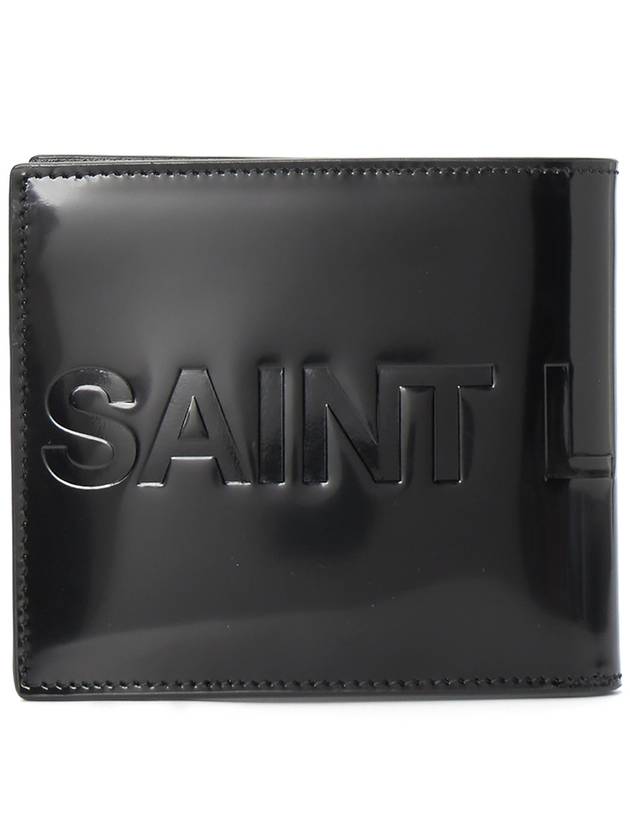 Luxury Saint Laurent Trending 2025 East West Half Wallet Black