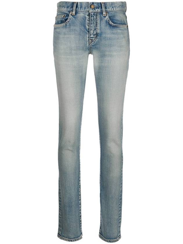 Luxury Saint Laurent Trending 2025 Slim Fit Straight Jeans Blue