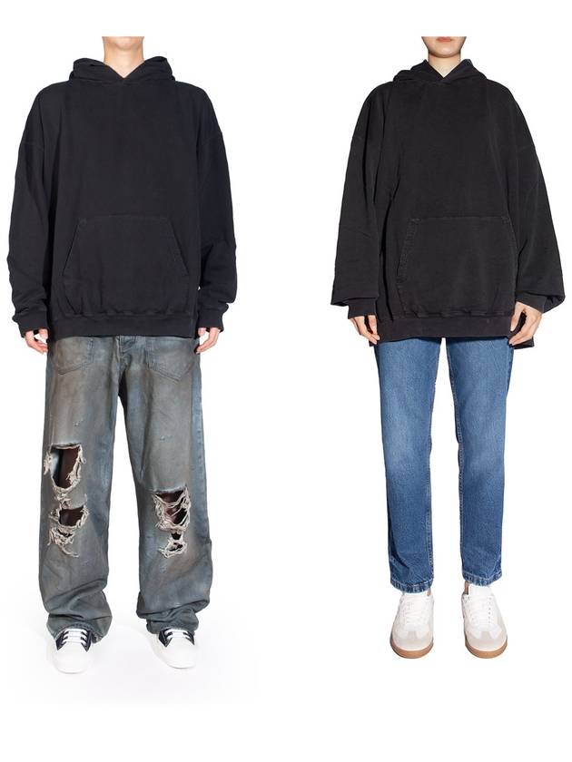 Luxury Balenciaga Trending 2025 Back Logo Hooded Top Black