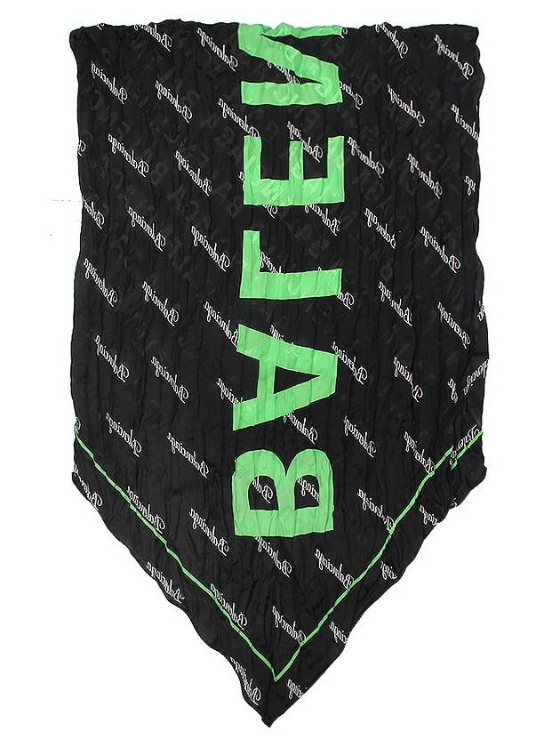 Luxury Balenciaga Trending 2025 All Over Logo Scarf Green Black