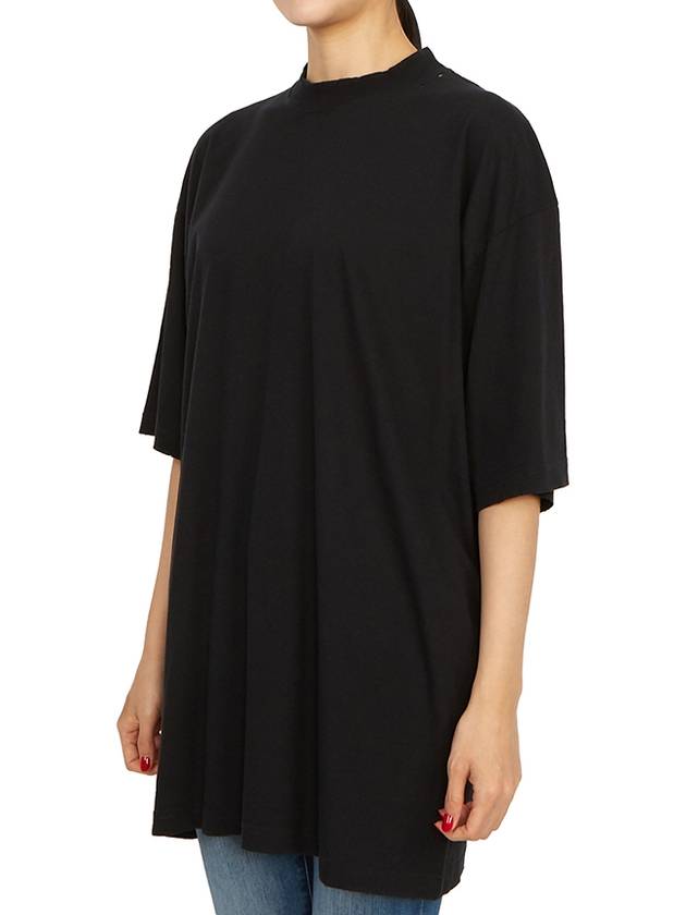 Luxury Balenciaga Trending 2025 WoMen's Cotton Short Sleeve T-Shirt Black