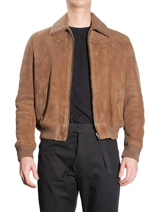 Luxury Saint Laurent Trending 2025 Shearing Zip-Up Jacket Brown
