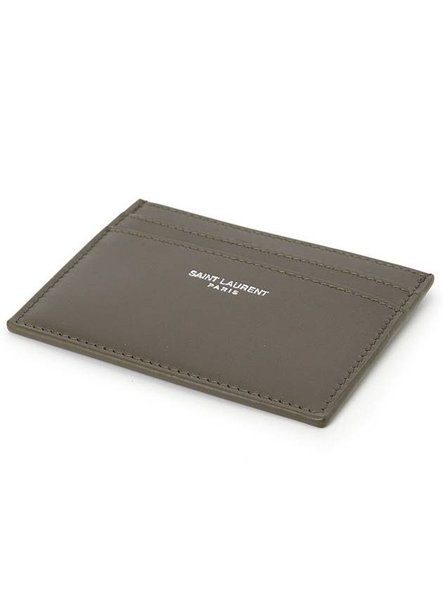 Luxury Saint Laurent Trending 2025 Paris Leather Card Holder Light Musk