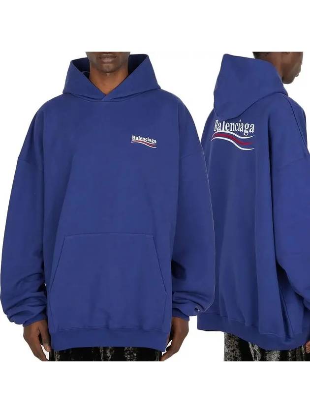Luxury Balenciaga Trending 2025 Logo Print Oversized Hoodie Blue