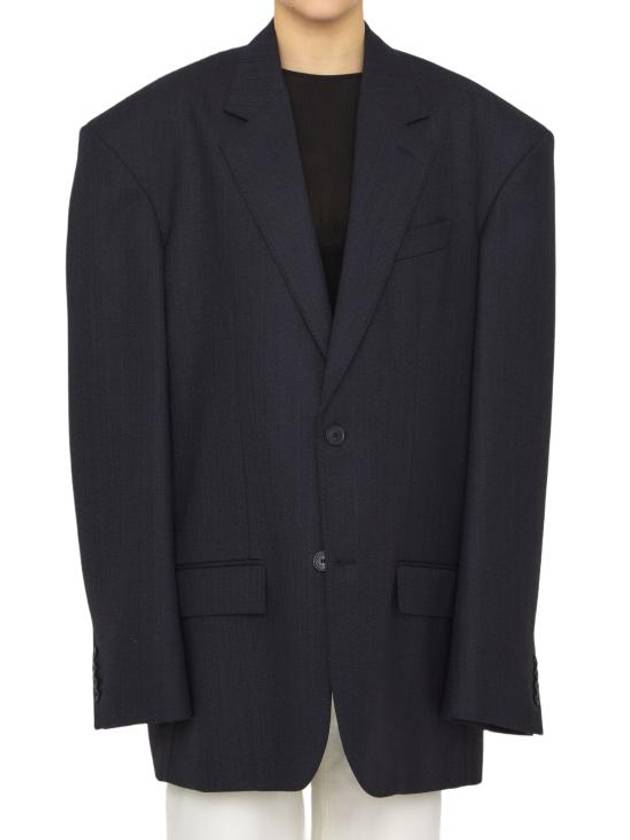 Luxury Balenciaga Trending 2025 Pinstripe Wool Blazer Jacket Black