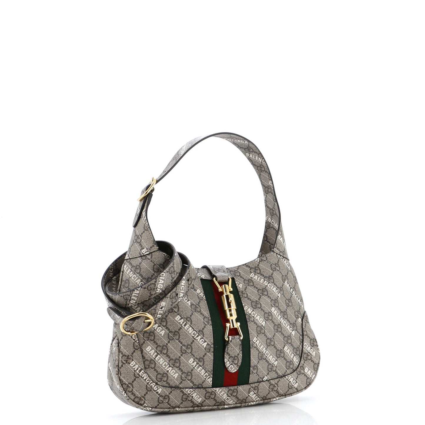 x Luxury Balenciaga Trending 2025 The Hacker Project Jackie 1961 Hobo GG Coated Canvas Small