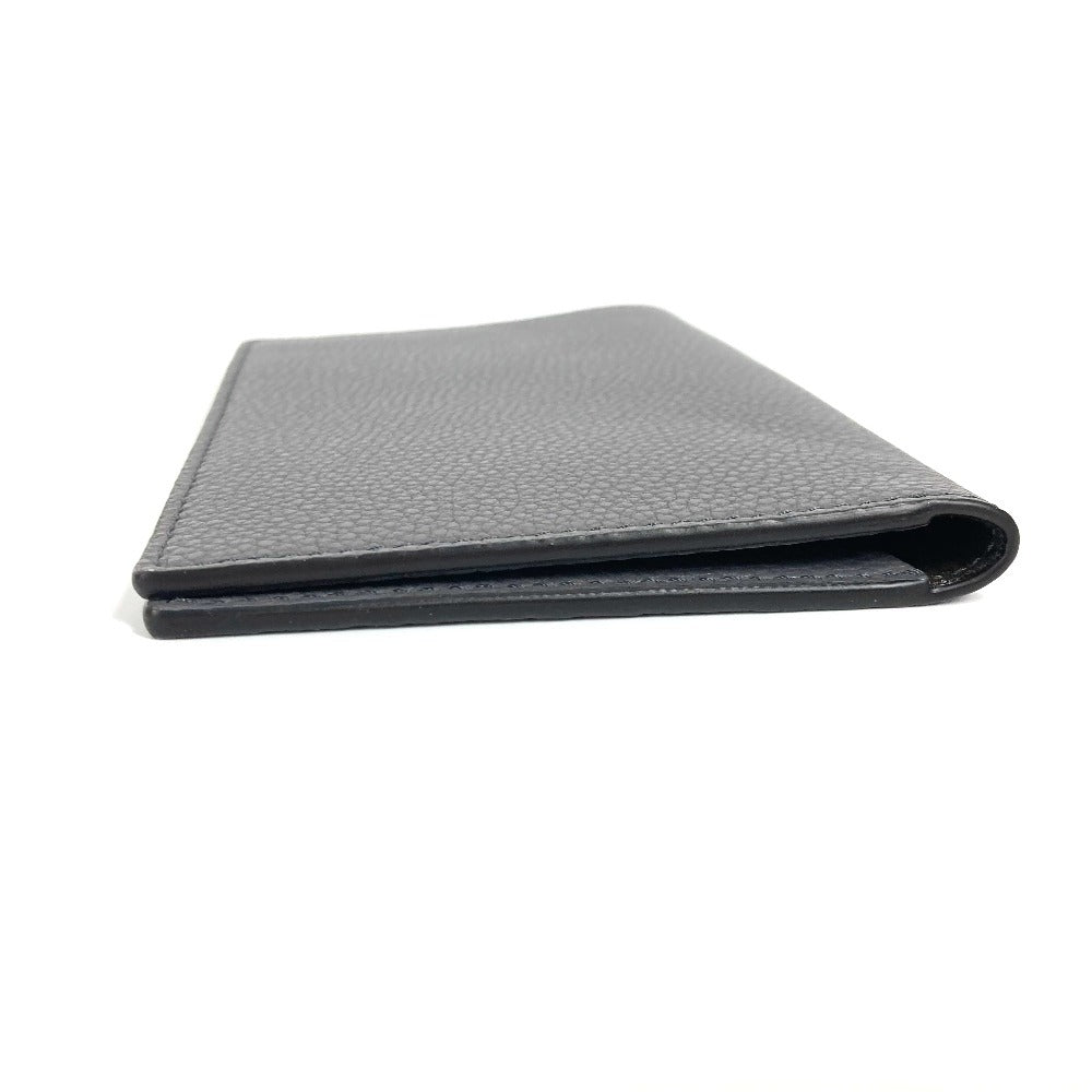 FENDI passport case leather gray logo unisex(Unisex)