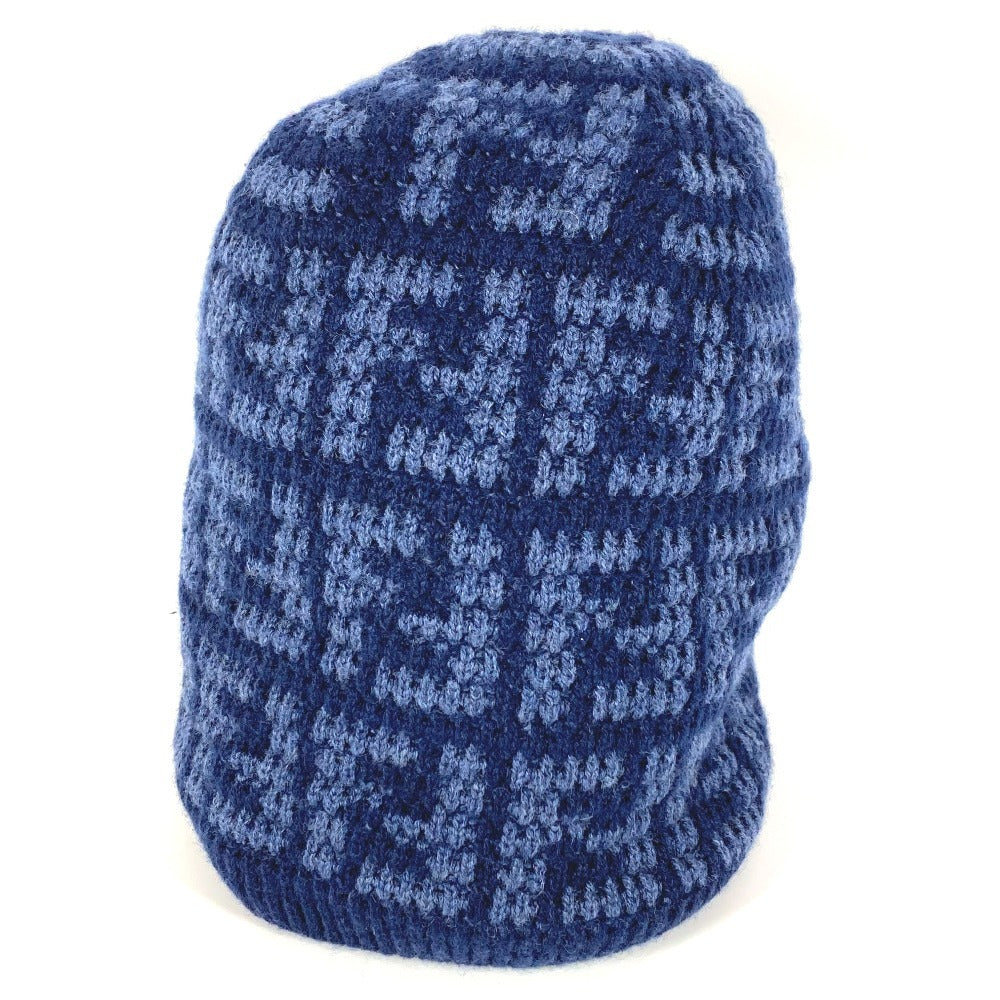 FENDI Knit hat FXQ960 wool gray logo Women