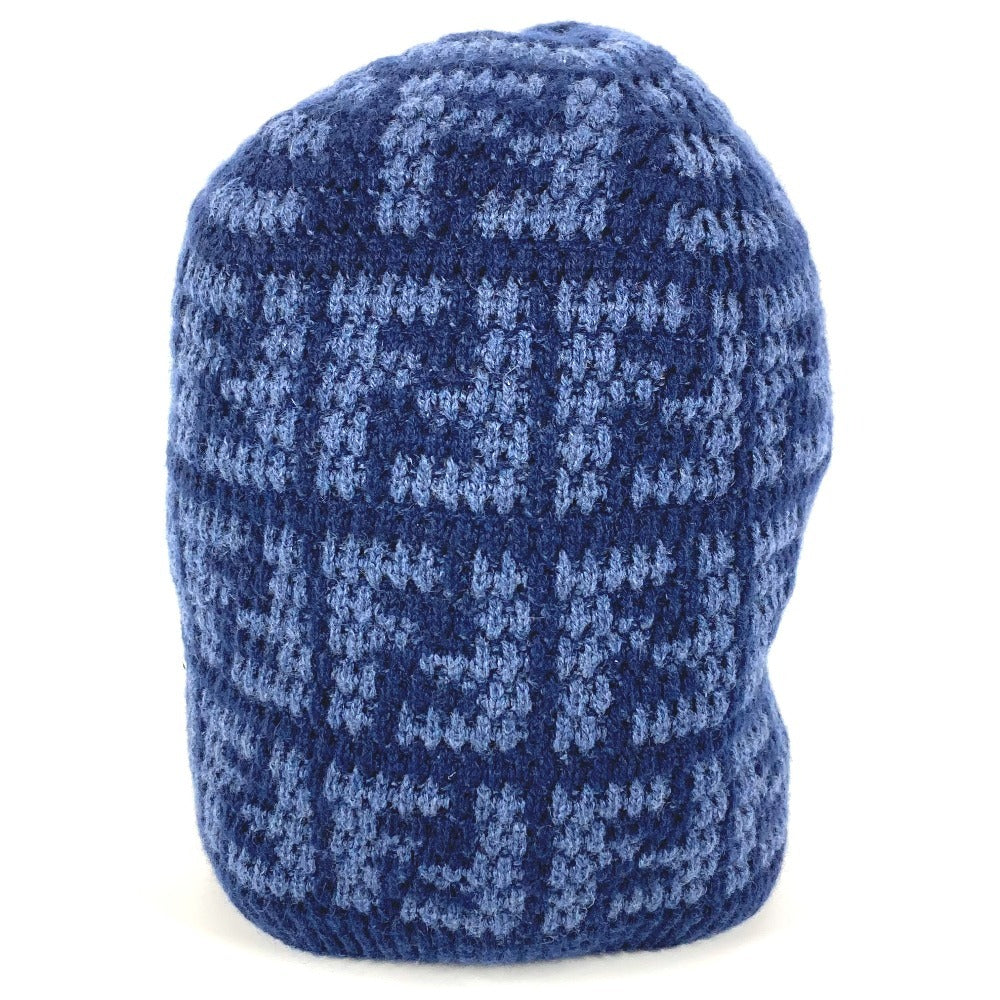 FENDI Knit hat FXQ960 wool gray logo Women