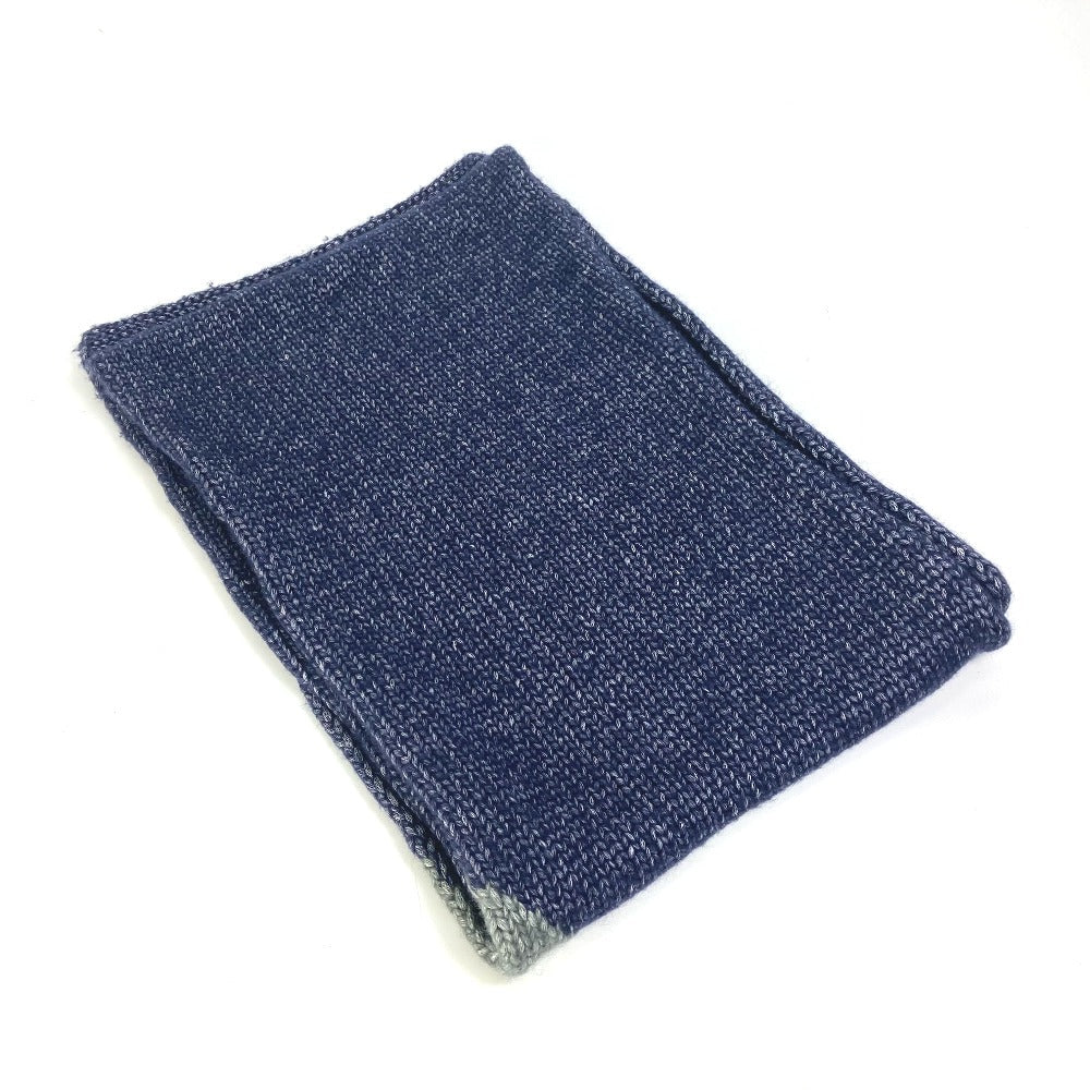 FENDI Scarf Wool, Silk Navy type F logo Women