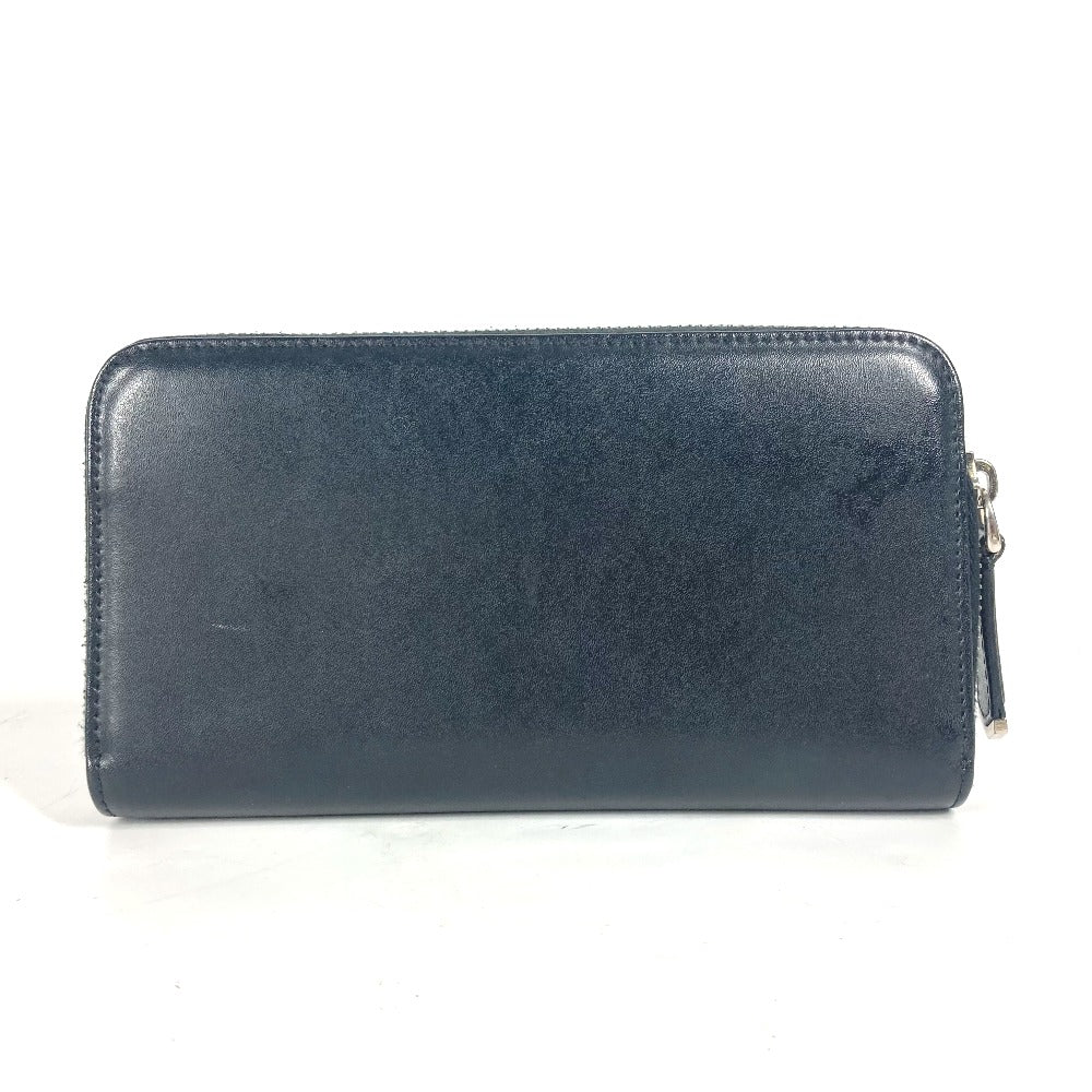 FENDI Long Wallet Purse 8M0299 leather black Long wallet Studs unisex(Unisex)
