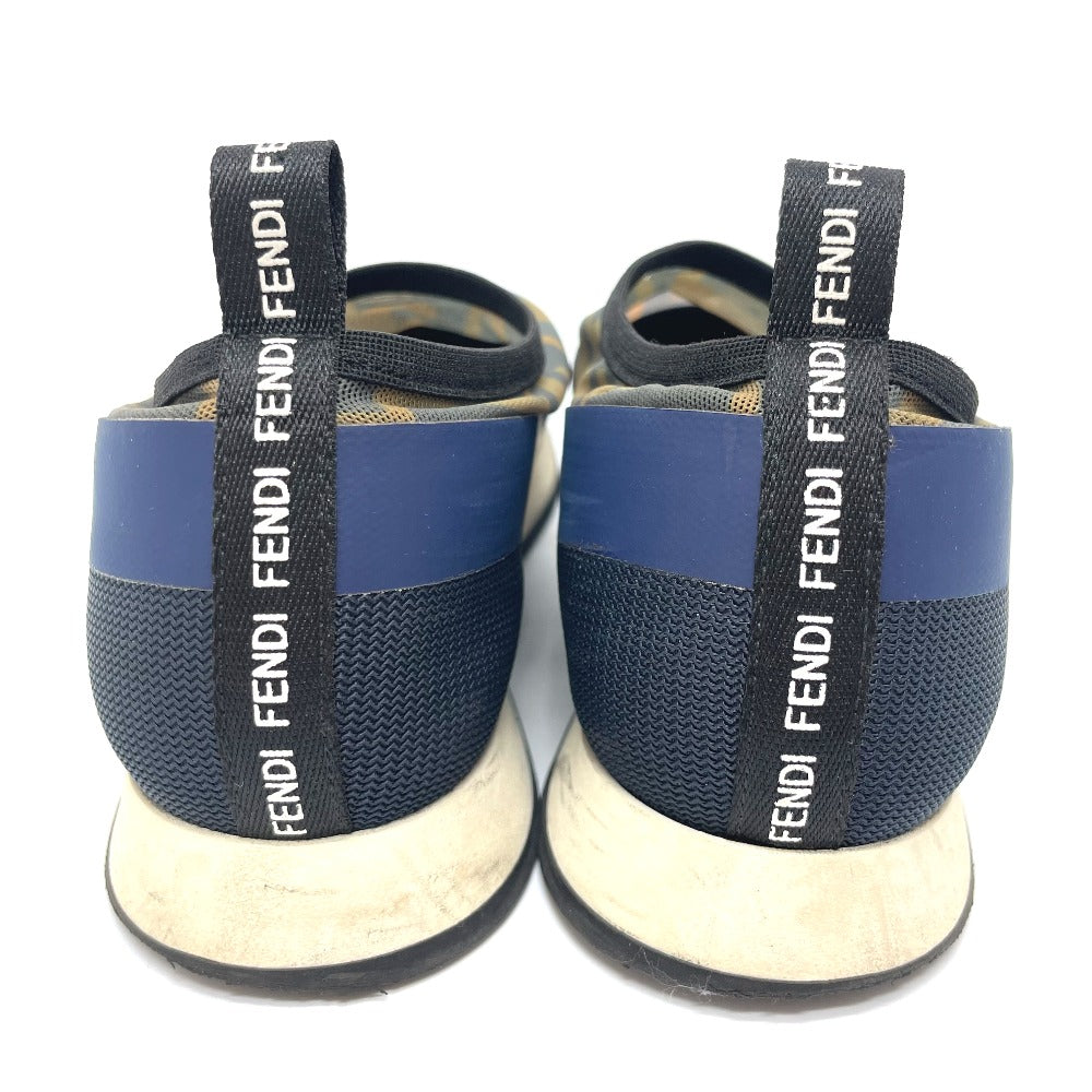 FENDI sneakers mesh Brown x navy Sports Zucca FF Women 35