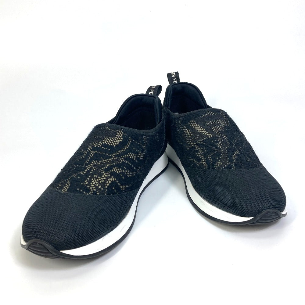 FENDI sneakers 8E8139 canvas black Zucca Women 36