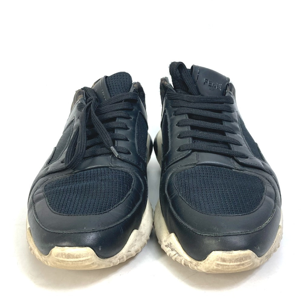 FENDI sneakers 7E1304 leather Brown Dadd sneakers Zucca mesh mens 9