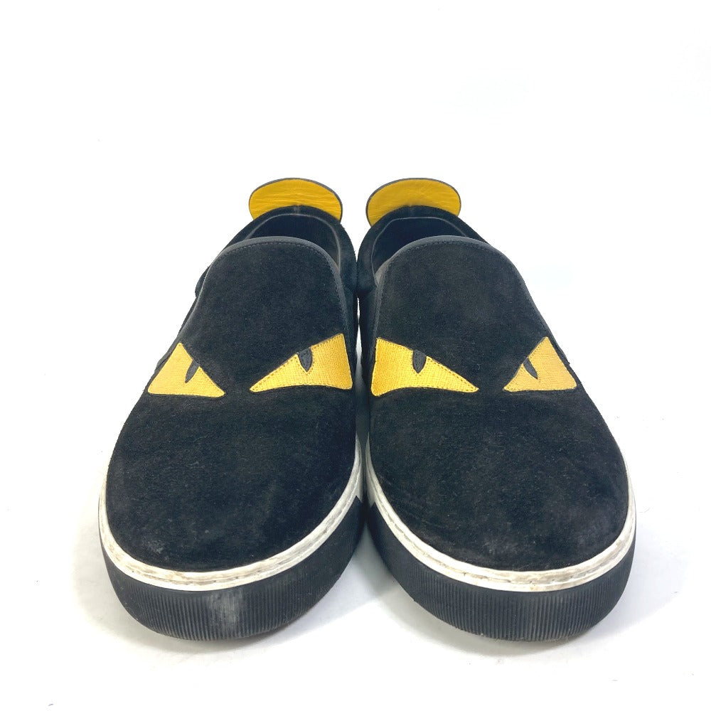FENDI Slip-on suede black sneakers Monster Bugs mens 8