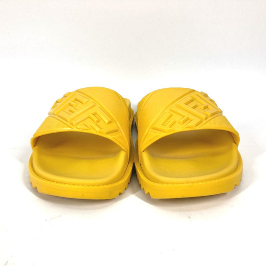 FENDI Sandals 7X1377 rubber yellow shoes logo mens 7