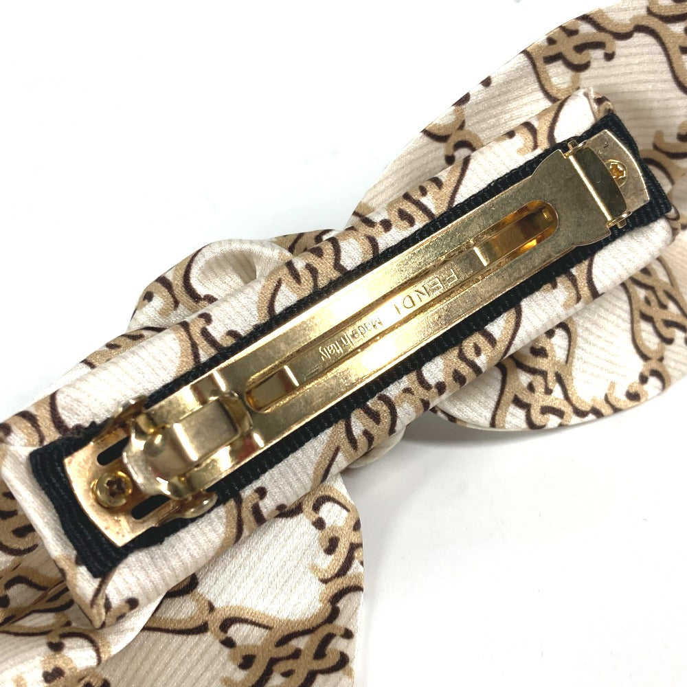 FENDI Valletta silk beige logo ribbon Women