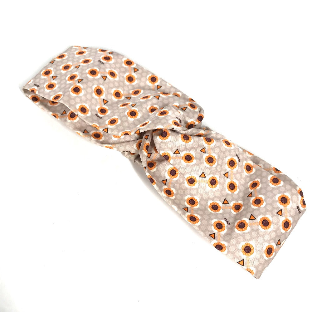 FENDI hair accessory FXT010 silk gray hair accessory Flower flower Women