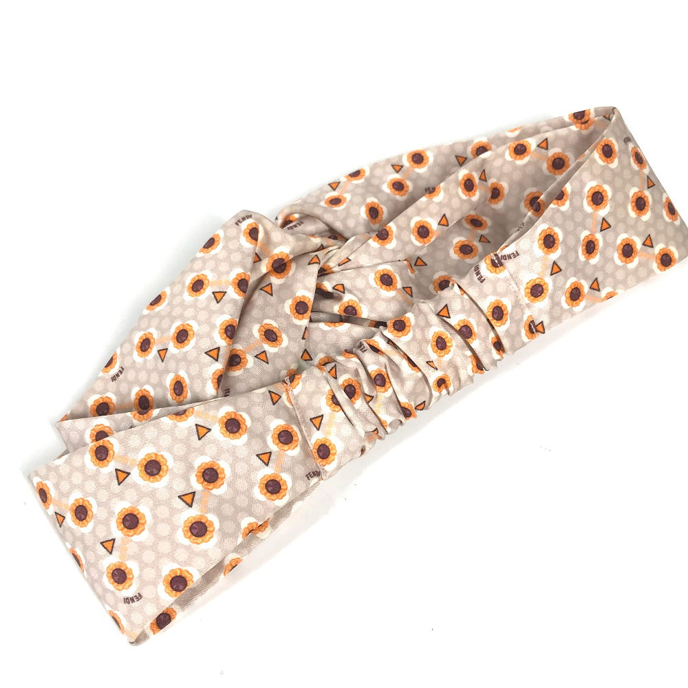 FENDI hair accessory FXT010 silk gray hair accessory Flower flower Women