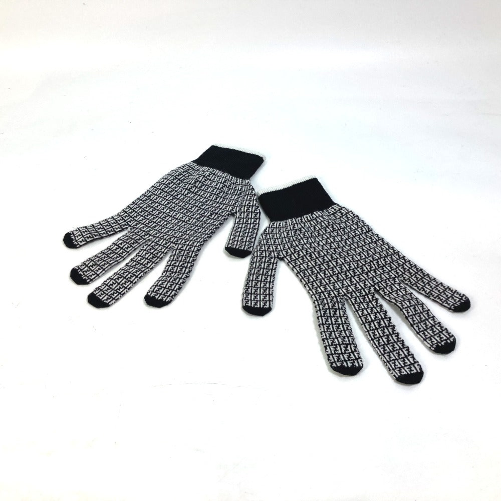 FENDI Glove FXY010 wool black logo