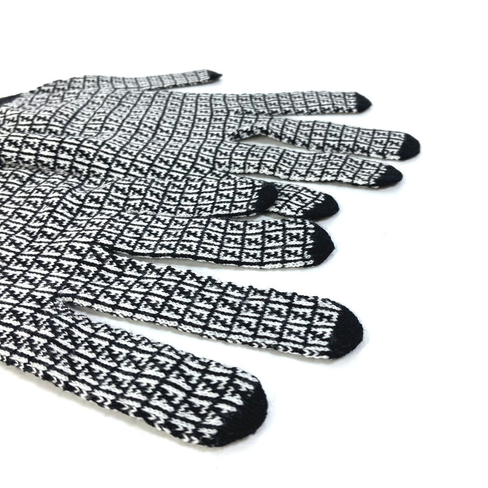 FENDI Glove FXY010 wool black logo