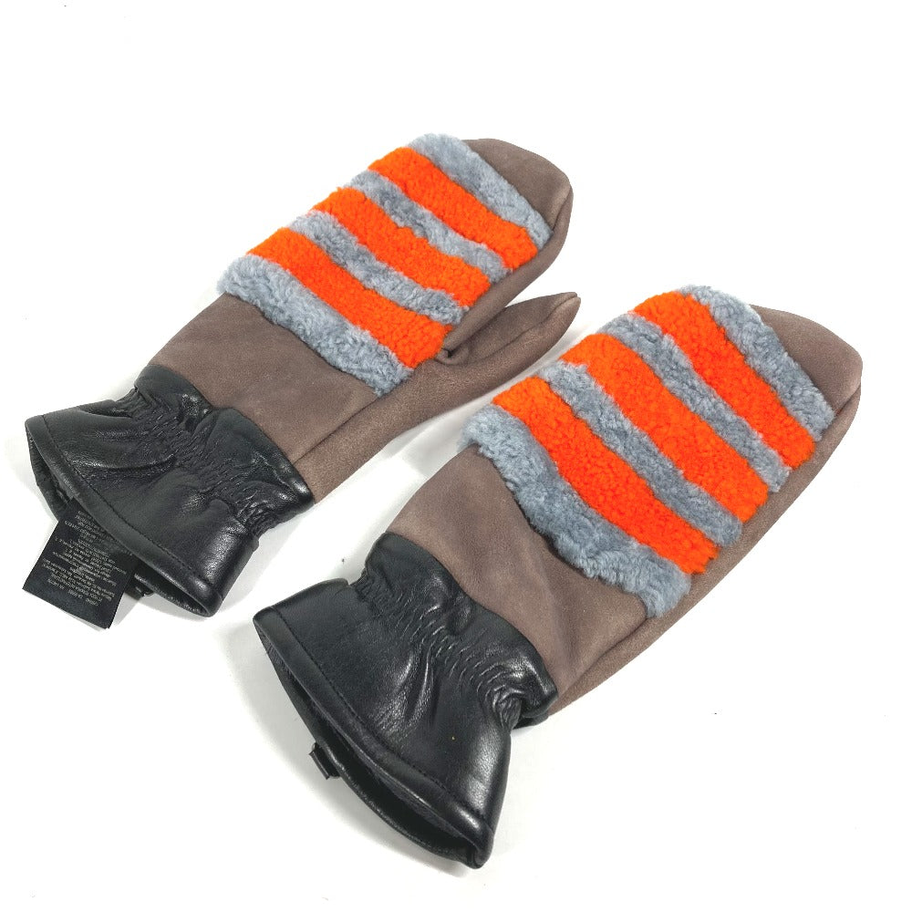 FENDI gloves FXY018 Angola gray Mouton Women M