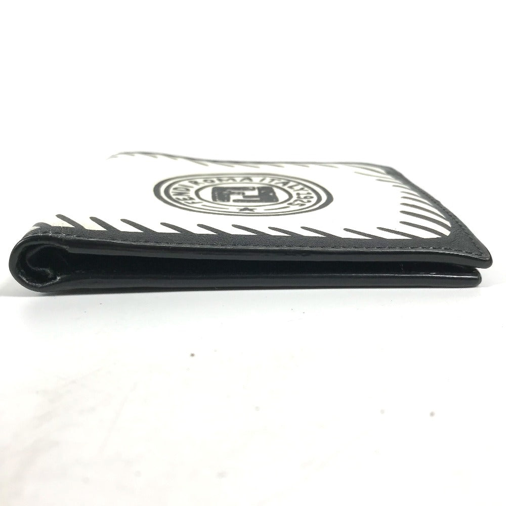 FENDI Folded wallet 7M0169 leather white Compact wallet Joshua Vides Collaboration mens