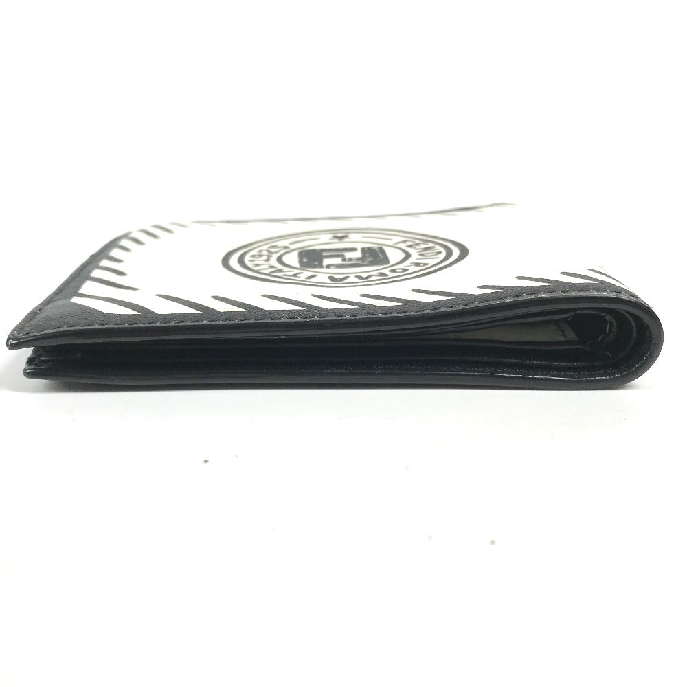 FENDI Folded wallet 7M0169 leather white Compact wallet Joshua Vides Collaboration mens