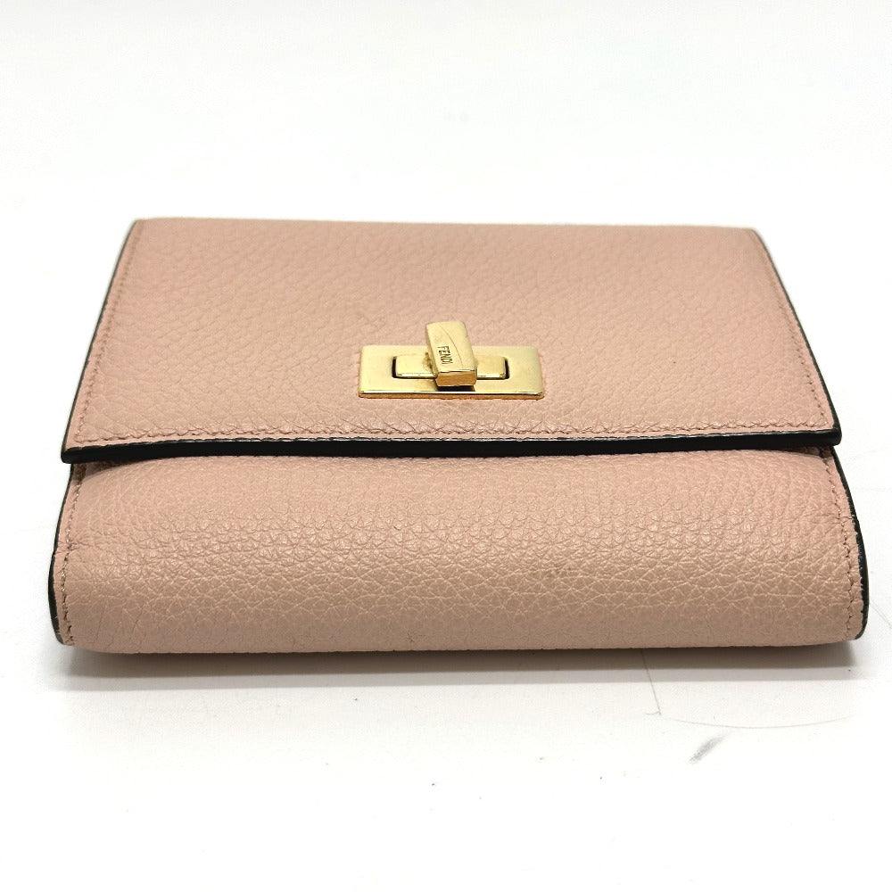 FENDI Folded wallet 8M0438 leather pink Peekaboo Women