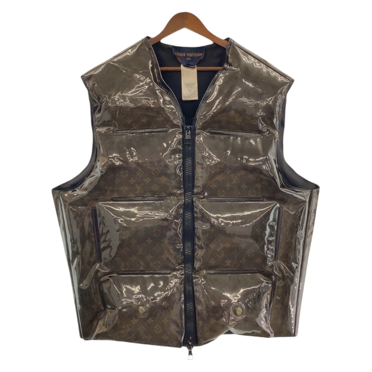 LOUIS VUITTON Vest RM211 AK3 HKG75W Plastics Brown Monogram Virgil Abloh 48