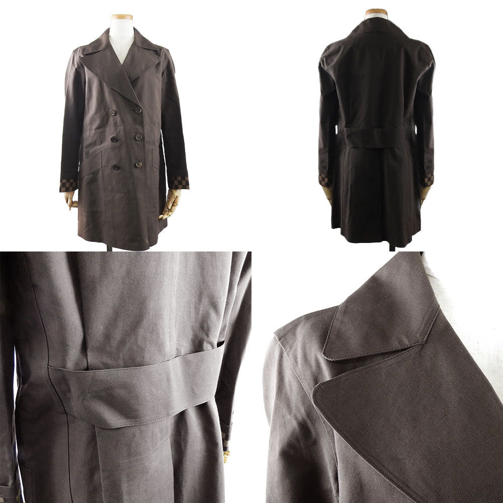 LOUIS VUITTON trench coat cotton Brown Women 36