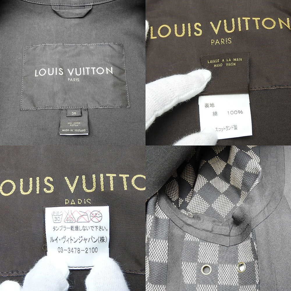 LOUIS VUITTON trench coat cotton Brown Women 36