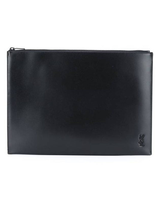Luxury Saint Laurent Trending 2025 Monogram Logo Tiny Large Clutch Bag Black