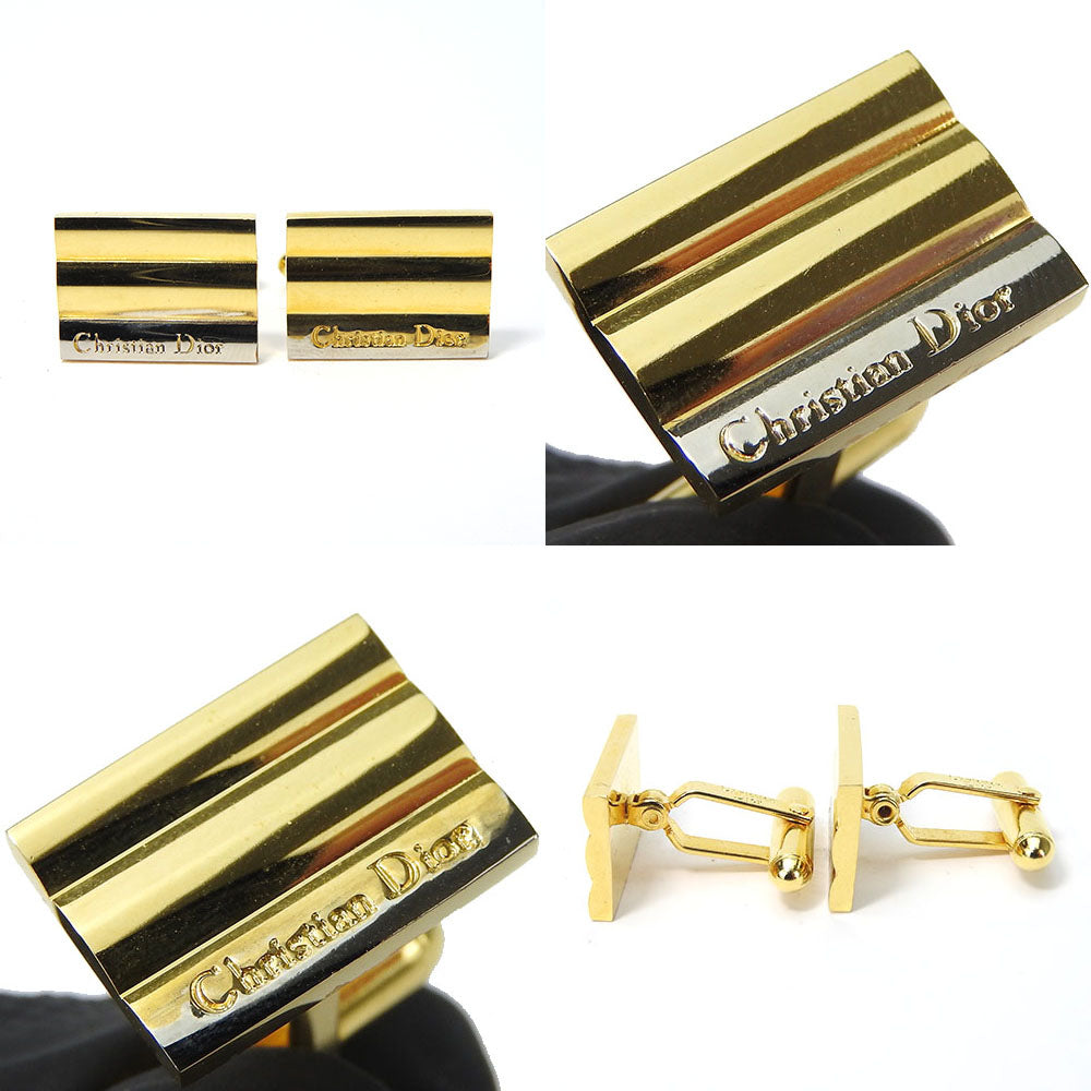 Christian Dior cuffs metal gold mens