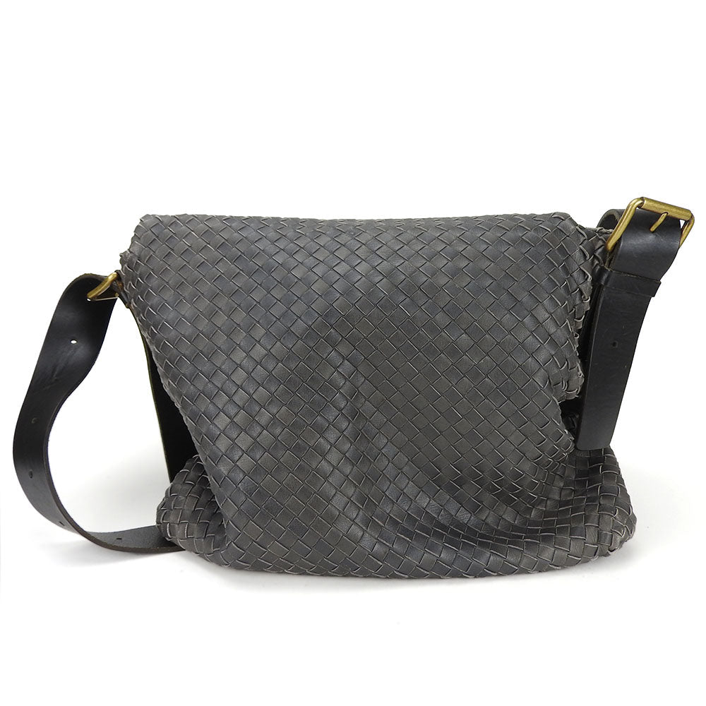 BOTTEGAVENETA Shoulder Bag 161314 leather gray INTRECCIATO unisex(Unisex)