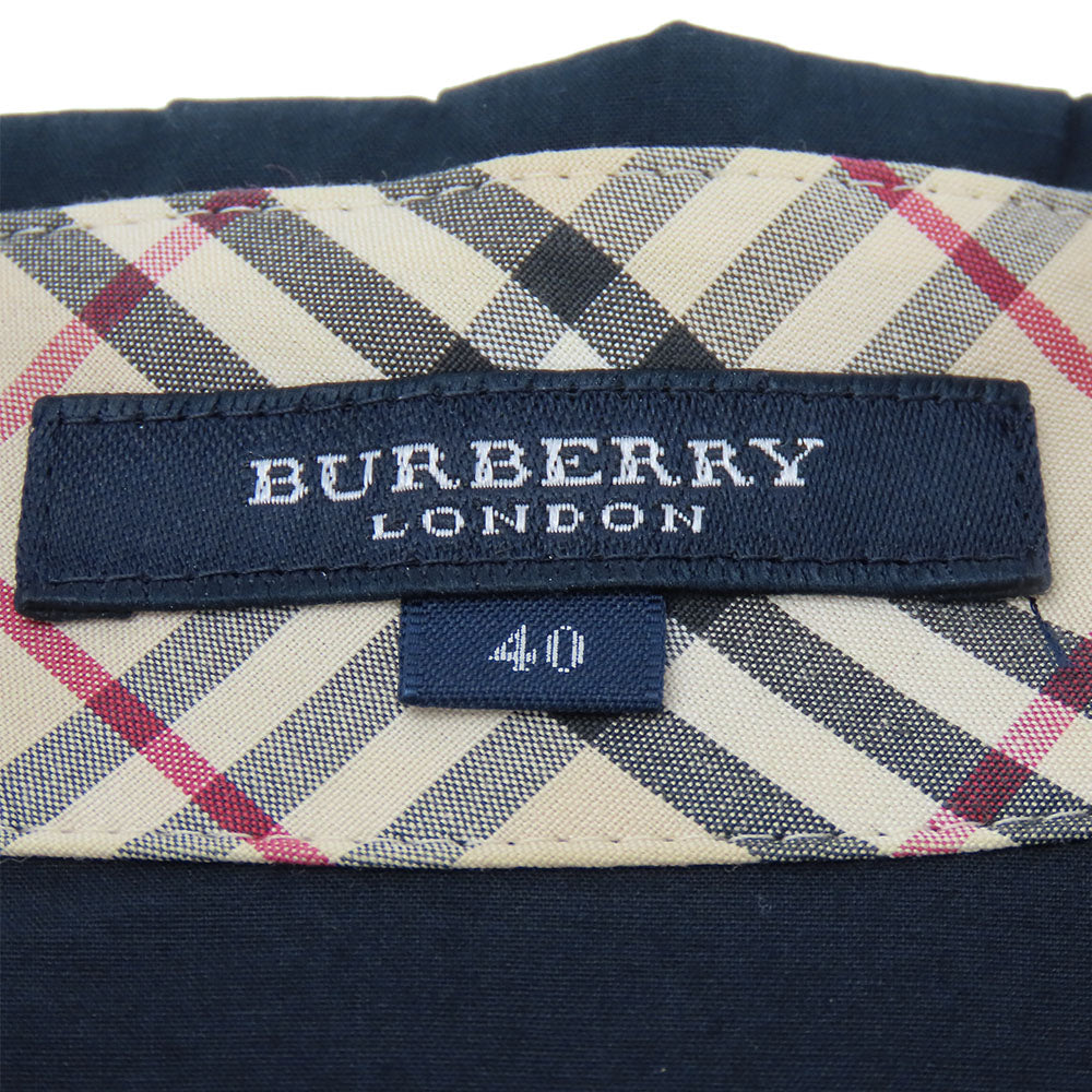 BURBERRY LONDON Long sleeve shirt Cotton, Polyurethane Navy Women 40