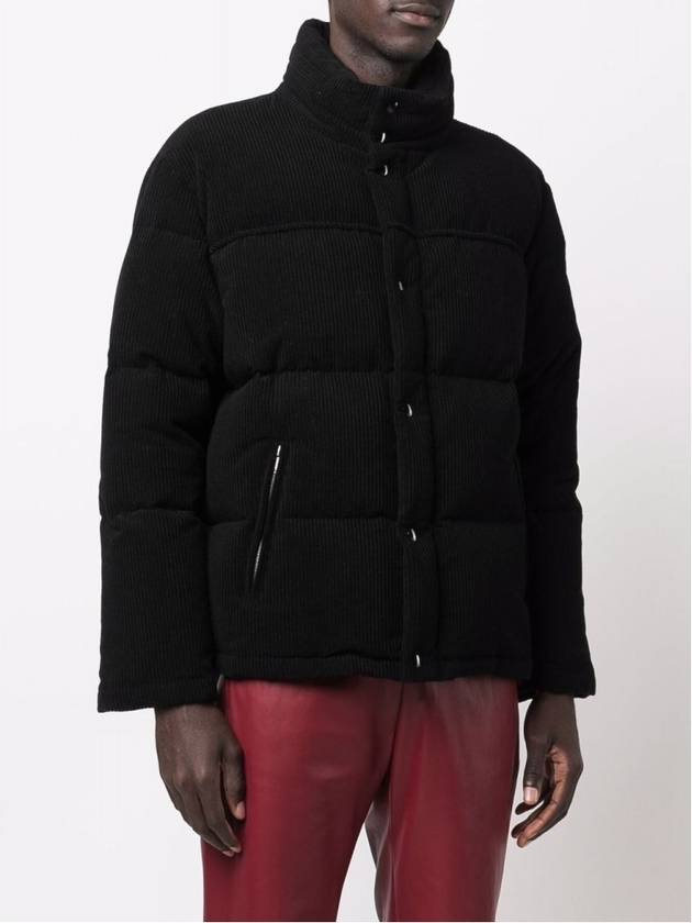 Luxury Saint Laurent Trending 2025 Corduroy Down Padding Jacket Black