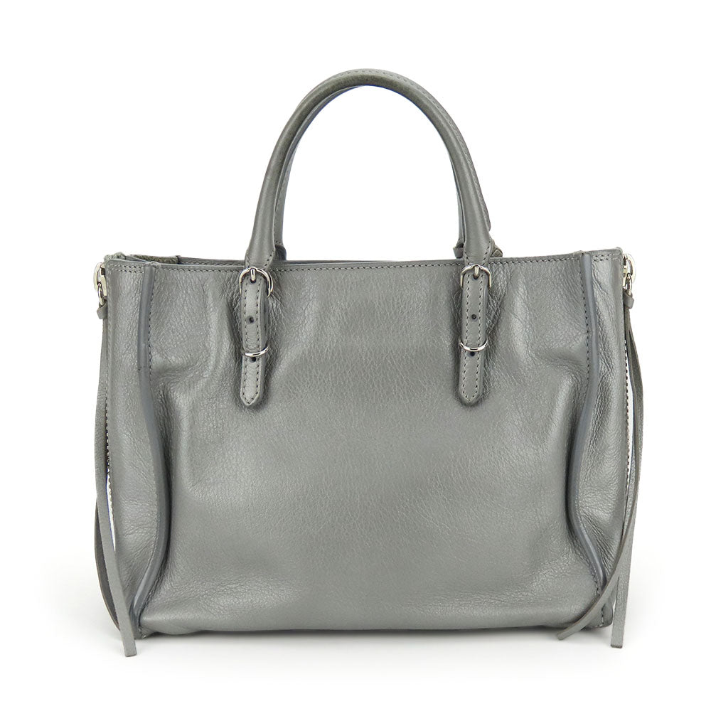 BALENCIAGA Handbag 357333 leather Silver Paper mini